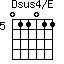 Dsus4/E=011011_5