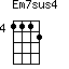 Em7sus4=1112_4