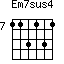 Em7sus4=113131_7