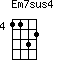 Em7sus4=1132_4