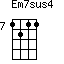 Em7sus4=1211_7