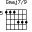 Gmaj7/9=111333_5