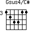 Gsus4/C#=123311_3