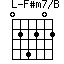 F#m7/B=024202_1