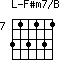 F#m7/B=313131_7