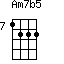 Am7b5=1222_7