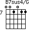 B7sus4/G=001011_7