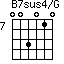 B7sus4/G=003010_7