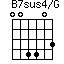 B7sus4/G=004403_1