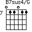 B7sus4/G=011011_7
