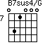 B7sus4/G=031000_7