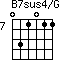 B7sus4/G=031011_7