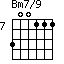 Bm7/9=300111_7