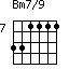 Bm7/9=331111_7