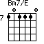 Bm7/E=101110_7