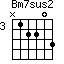 Bm7sus2=N12203_3