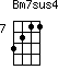 Bm7sus4=3211_7