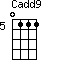 Cadd9=0111_5