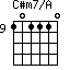 C#m7/A=101110_9