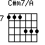 C#m7/A=111333_7