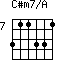 C#m7/A=311331_7