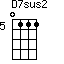D7sus2=0111_5