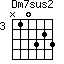 Dm7sus2=N10323_3