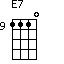 E7=1110_9