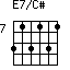E7/C#=313131_7