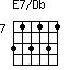 E7/Db=313131_7