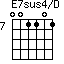 E7sus4/D=001101_7