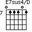 E7sus4/D=011101_7