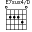 E7sus4/D=022230_1