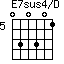 E7sus4/D=030301_5