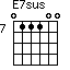 E7sus=011100_7