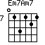 Em7Am7=013121_7