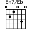 Em7/Eb=021030_1