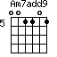 Am7add9=001101_5