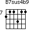 B7sus4b9=211311_7