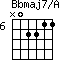 Bbmaj7/A=N02211_6