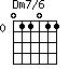 Dm7/6=011011_0
