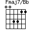 Fmaj7/Bb=003311_1