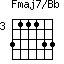 Fmaj7/Bb=311133_3