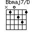 Bbmaj7/D=N10231_1