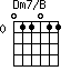 Dm7/B=011011_0