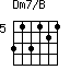 Dm7/B=313121_5