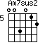Am7sus2=003012_5
