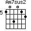 Am7sus2=103012_5