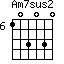 Am7sus2=103030_6