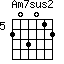 Am7sus2=203012_5